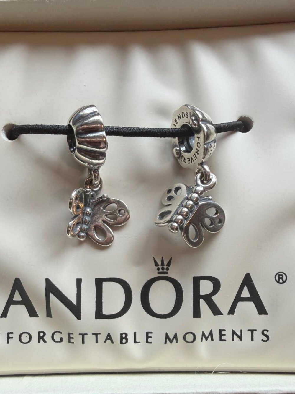 Pandora "Friends Forever" Butterfly Dangle Charm Set - RETIRED 790531